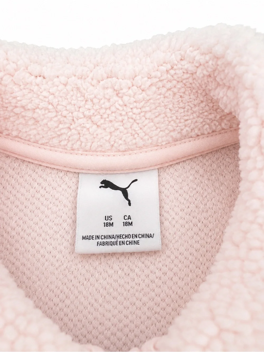 Puma Baby Girls Pink Sherpa Fleece 2 Piece Outfit Set 18M - Picture 3 of 4